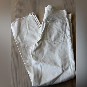 GAP Denim '90s Loose Fit High-Rise Jeans - White Distressed Size 4/27R
